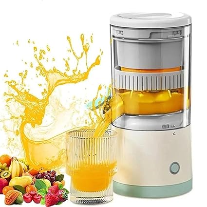 Electric Citrus Juicer,Electric Orange Juicer Machine-Rechargeable Juicer Machine-USB Charging Juicer-Lime Press Wireless Travel Juicer-Portable Juicer with Cleaning Brush for Home Office-1PC