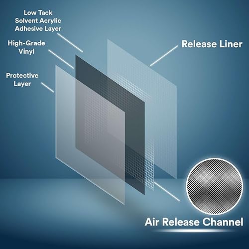 Miniatura 5 de 3M 2080 - Adhesivo de vinilo para automóvil, color negro brillante, con tecnología de liberación de aire con kit de herramientas (incluye escobilla