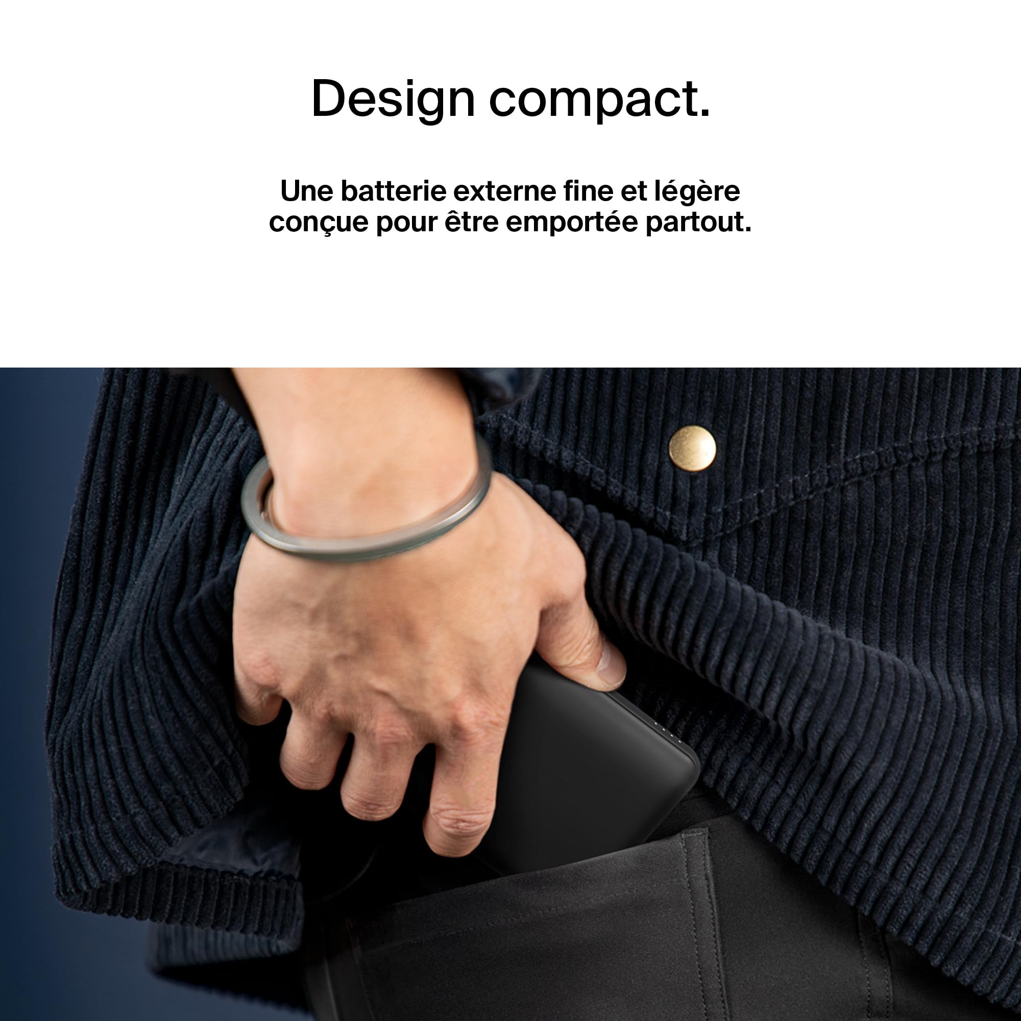 Belkin Batterie Externe USB-C (10 000 mAh avec 1 Port USB-C Et 2 Ports USB-A, Jusqu'à 15 W, pour IPhone, Android, AirPods, IPad, Etc.) â€“ Noir (Lot de 2)