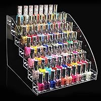 Vista 3 de Organizador de esmalte de uñas, bandeja de acrílico transparente para botellas de esmalte de uñas, soporte de mesa, soporte de almacenamiento