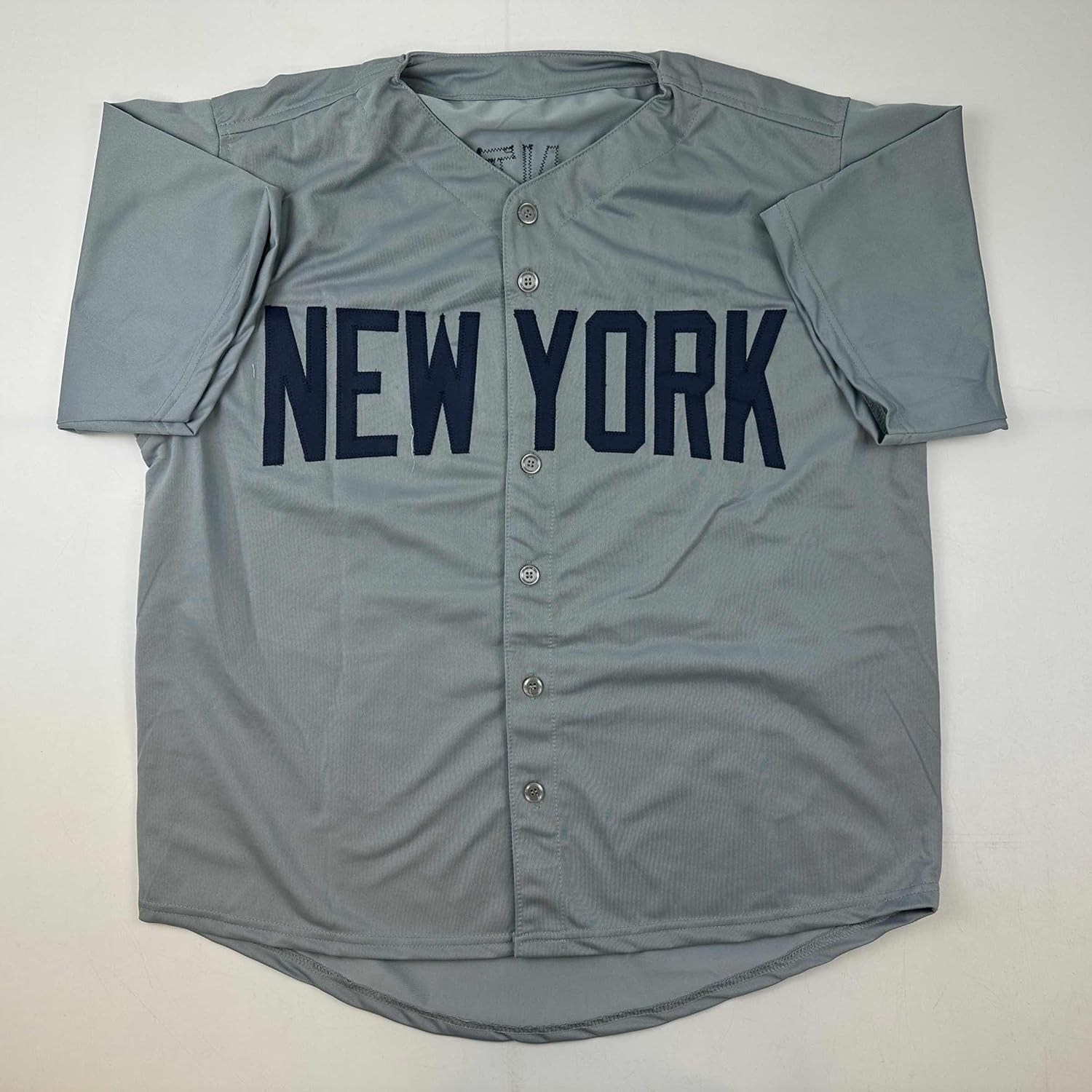 Facsimile Autographed Mickey Mantle New York Grey Reprint Laser Auto Baseball Jersey Size Men's XL - Image 3
