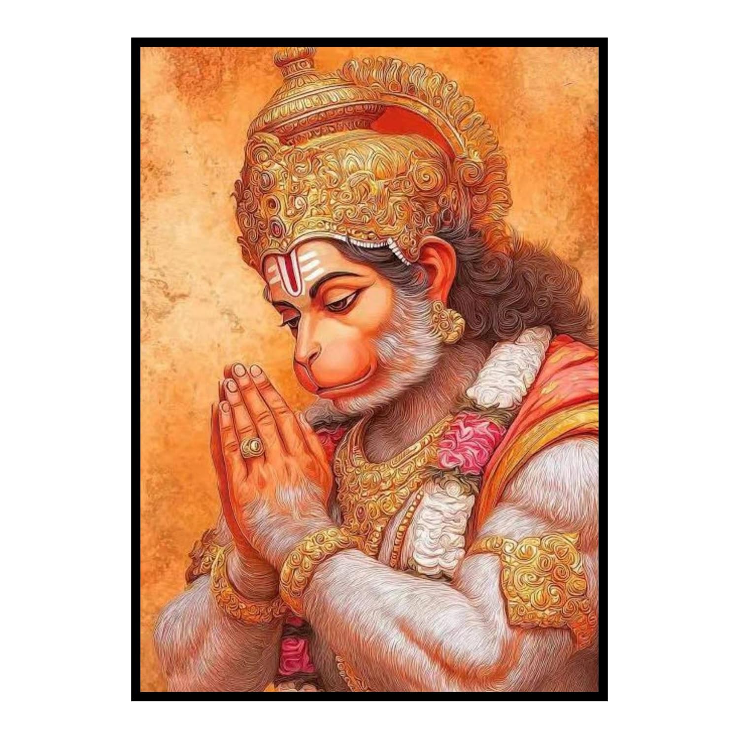 INSFIT Hanuman 5D Diamond Painting Kit for Adults & Kids, Full Drill Crystal Rhinestone Embroidery Canvas Painting with Complete Tools, 30x40 Cm Diamond Painting Kit for Home and Wall Decoration (Hanuman)-picture-24