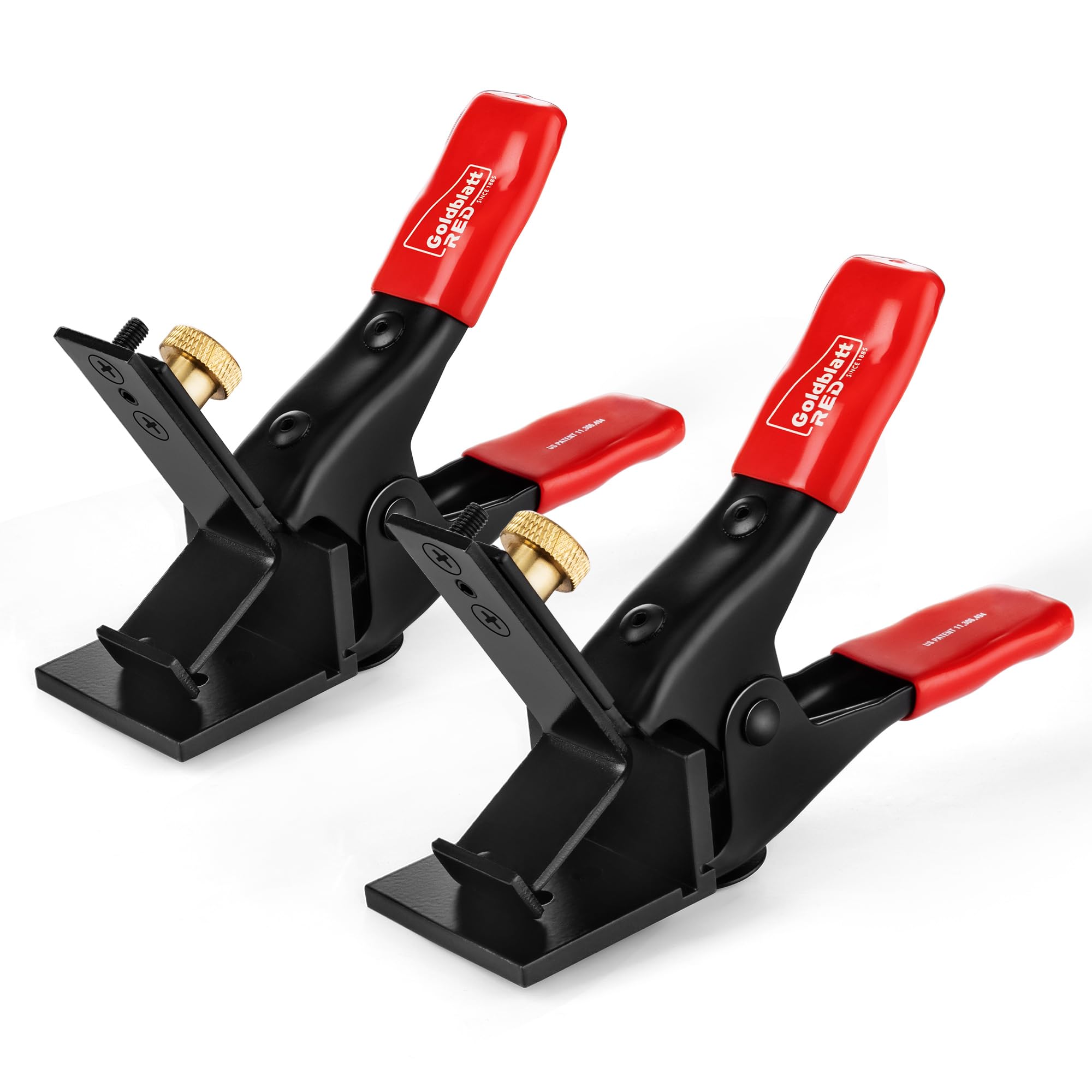 Goldblatt RED 1 Pair XL JAG Clamp, Mason Line Clamps, Adjustable Brick Laying Tools for String Line