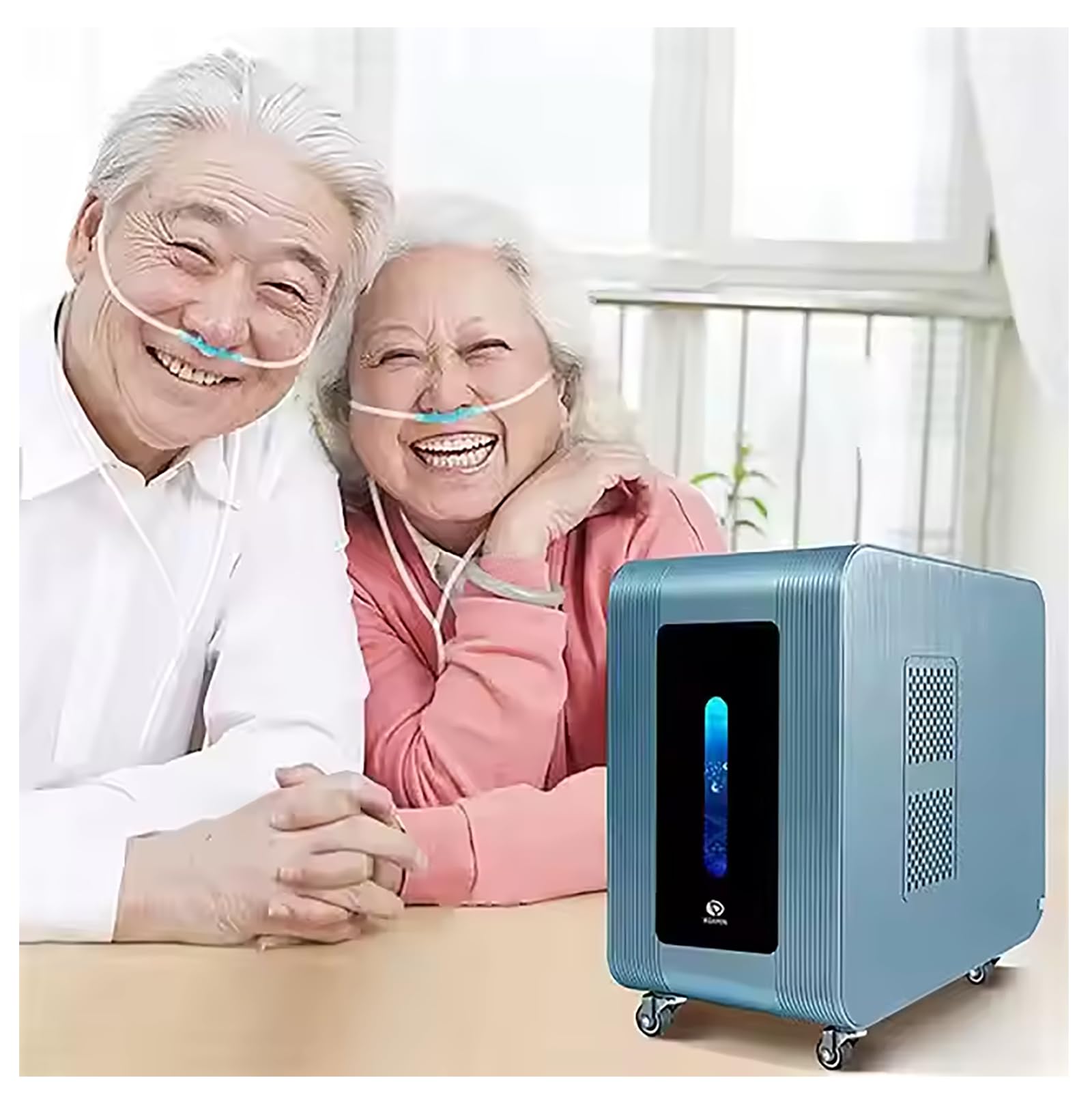 FXNFXLA Dual-Output Hydrogen Inhalation Machine, 99.99% High-Purity Browns Gas, Hydrogen Gas Inhaler for Home Use, SPE/PEM Water Ionizer 1800ML