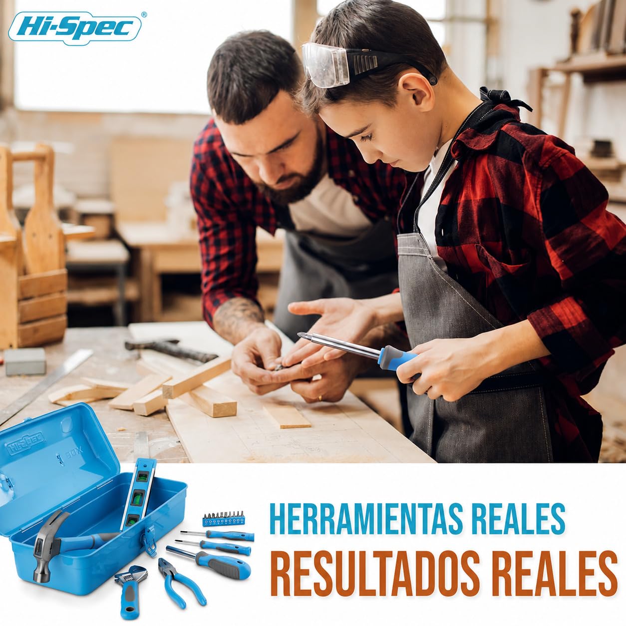 Hi-Spec Maletín de Herramientas Manuales para Hogar y Oficina Pequeño