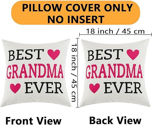Miniatura 2 de MADIZZ Funda de almohada de 18 x 18 pulgadas, regalo para abuela, la mejor abuela del mundo, cumpleaños para abuela
