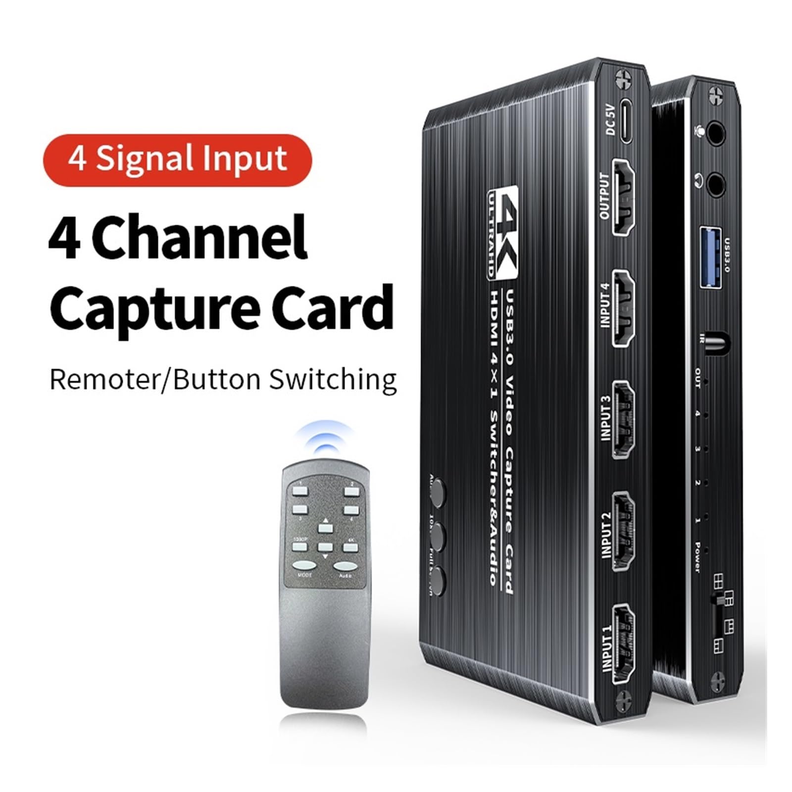 Scheda di acquisizione Video 4K 1080P 60fps for Telecamera USB 3.0 con Ingresso a 4 canali for Streaming Live