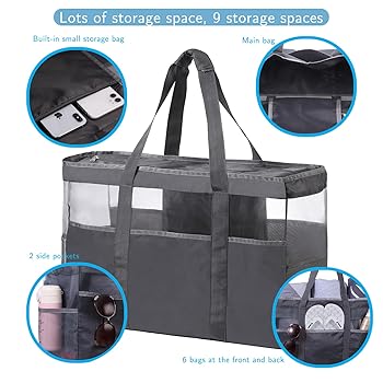 Lot De 2 Sacs De Plage UE - Taille XXL - Pour Jouets De Sable Et D'Eau