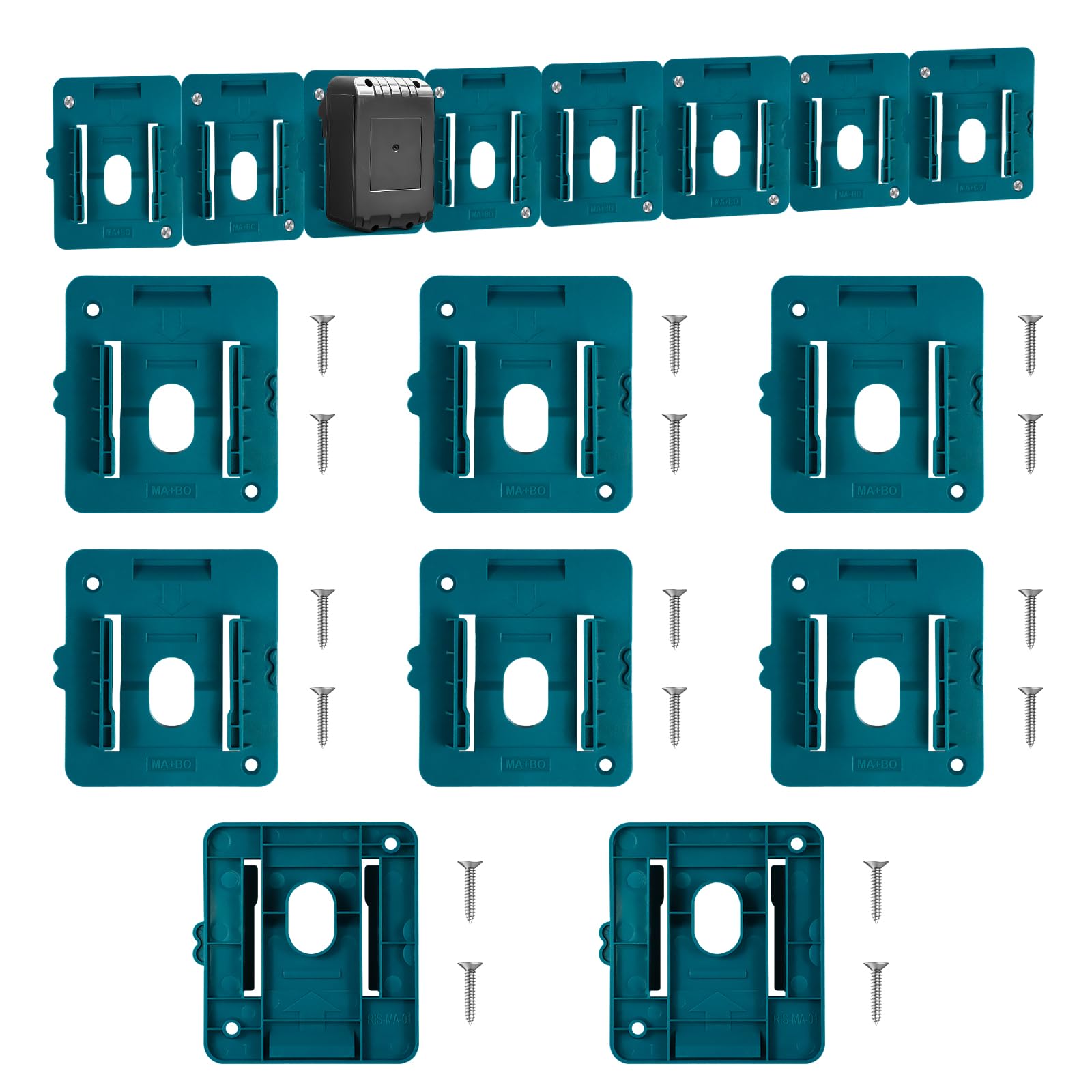 Akkuhalter für Bosch Akku,8 Stück Akku Halterung Wandhalterung Kompatibel mit Bosch GBA18V,Batteriehalter Organizer für Werkstätten