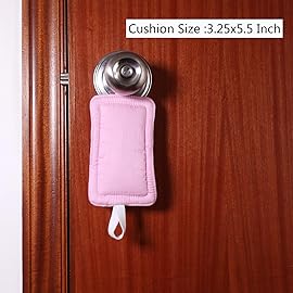 Door Silencer Door Jammer Door Closer Cushion Nursery Door Silencer Door Latch Cover 3 Pack for Noise Reducing Quiet Doors Baby Toddler Safety 3.25 x 5.5 Inch (New Pink)