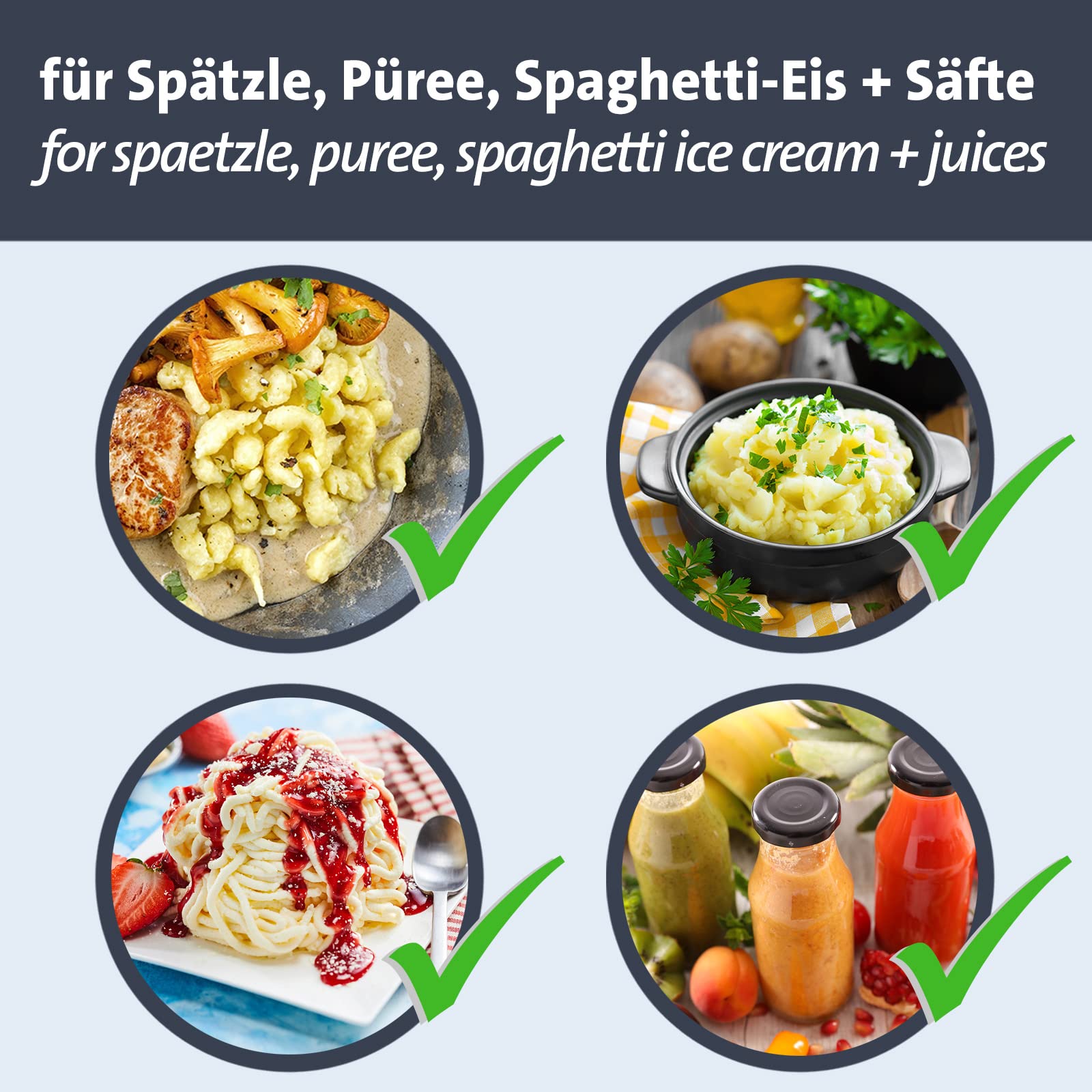 Westmark Schiacciapatate per spaetzle e patate, con fori per spaetzle fatti a mano, rivestimento speciale di alta qualità, alluminio, lunghezza: 41 cm, colore: antracite, 6120226Z.
