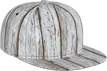 Hip Hop Trucker Hat Roughed Up White Vertical Boards Baseball Cap for Summer Outdoor Sport