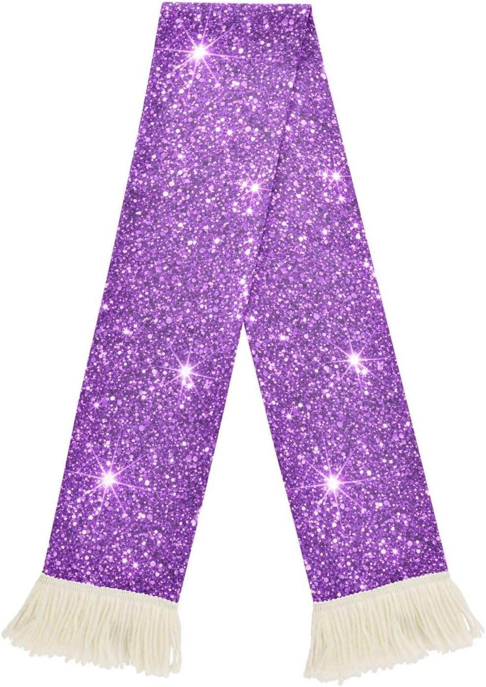 CHIFIGNO Purple Sports Fan Scarf for Soccer Games, Soft Polyester, Quick Dry Sweat Towel, Customizable Print for Events