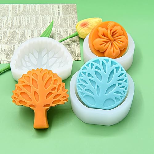 Miniatura 9 de Moldes de vela de silicona, moldes de silicona 3D para hacer velas, moldes de silicona abstractos simples para fundición de resina epoxi, jabón