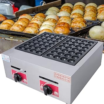 Commercial 56 Holes Takoyaki Maker, Gas Nonstick Takoyaki Machine