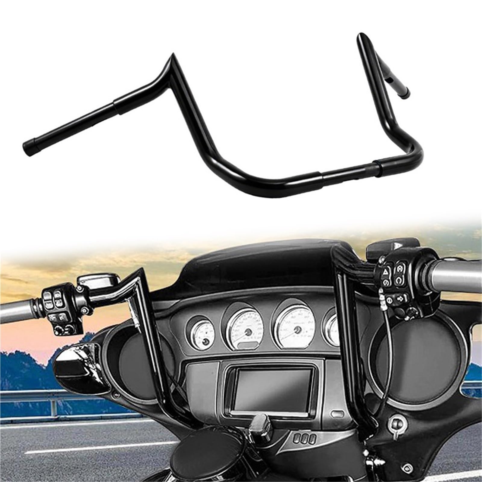 Parte del manubrio Per Harley Per Electra Glide Special FLHX 1986-1985 Sport FLHS 1987-1993 12 "Manubrio Ape Gancio Per Carne Monkey Bar Accessori Moto