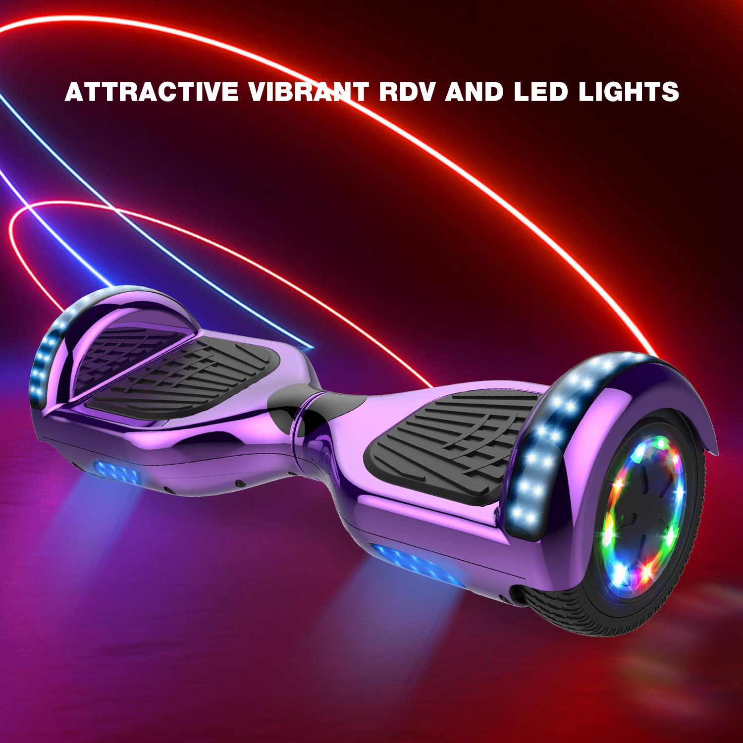 GeekMe Hoverboards für Kinder, 16,5 cm, Hoverboards mit Bluetooth-Lautsprecher, schöne LED-Lichter, Geschenk für Kinder und Jugendliche