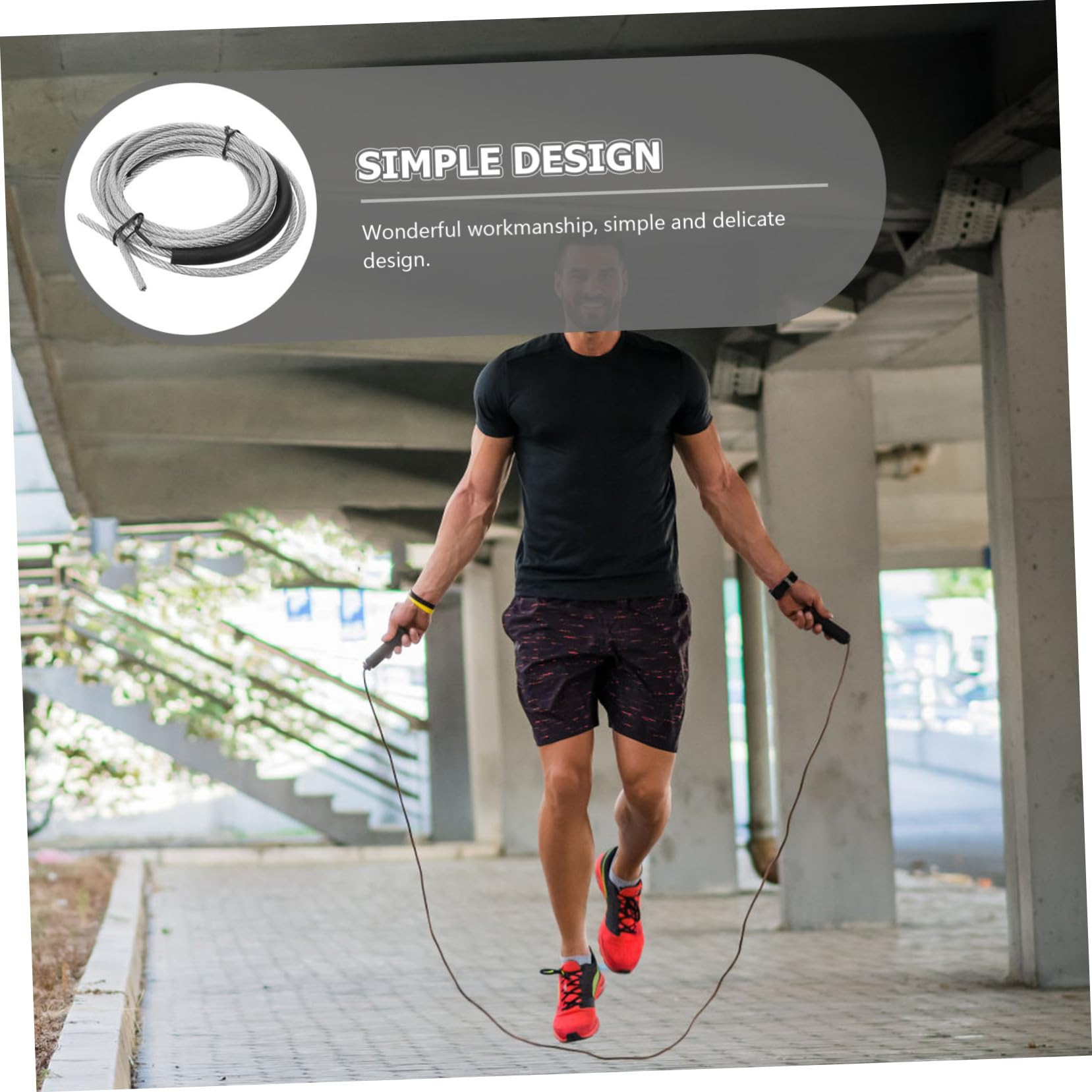 BESPORTBLE Springseil Ersatzseil Springseil Zubehör Ersatzteil Outdoor Ersatz Ersatzkabel Fitnessversorgung Stahldraht