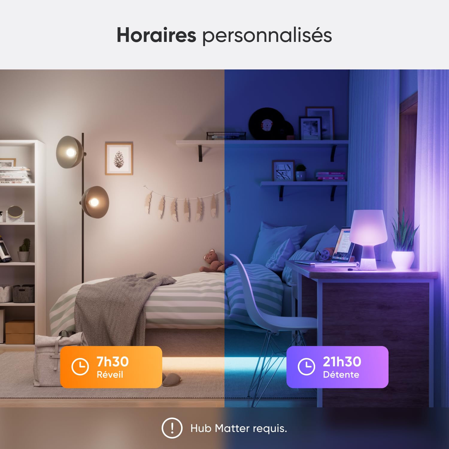 Nanoleaf Matter Essentials żarówki WLAN E27, 4 inteligentne lampy LED RGBW – 16 mln kolorów, indywidualne harmonogramy, sterowanie za pomocą aplikacji i głosu (kompatybilne z Alexa, Apple i Google
