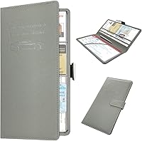 Vista 15 de RSAquar Funda para Registro y Seguro de Automóvil, Organizador de Guantera para DNI, Tarjetas de Licencia de Conducir y Documentos Esenciales