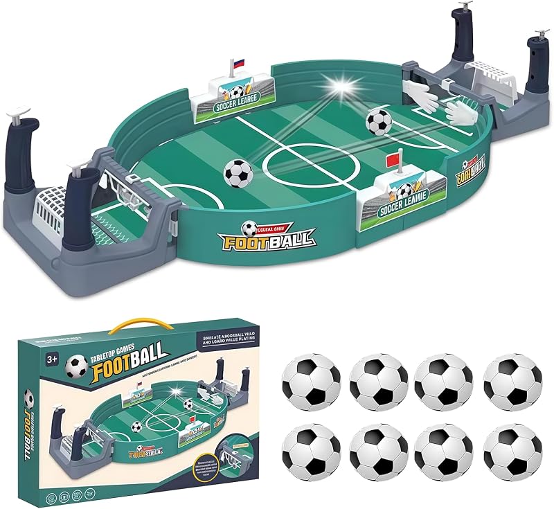 Calcio Balilla Interattivo per Bambini, Mini Tavolo da Calcio con 8 Palline, Regali per Bambini e Bambine, Calcio Balilla a Misura di Famiglia per Feste di Compleanno sul Desktop