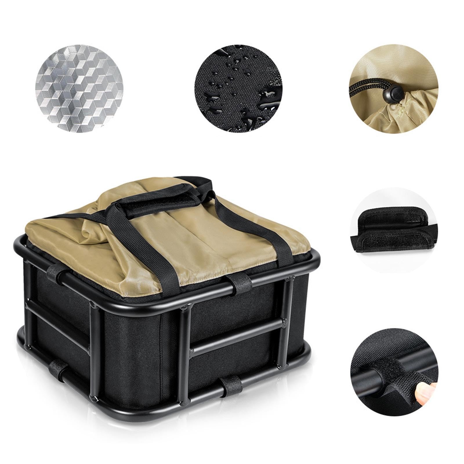 Korb Innentasche, Gepäckträgertasche, Praktischer Isolierter Fahrradträger, Tiertransporter, Fahrrad Gepäcktasche für Rennräder