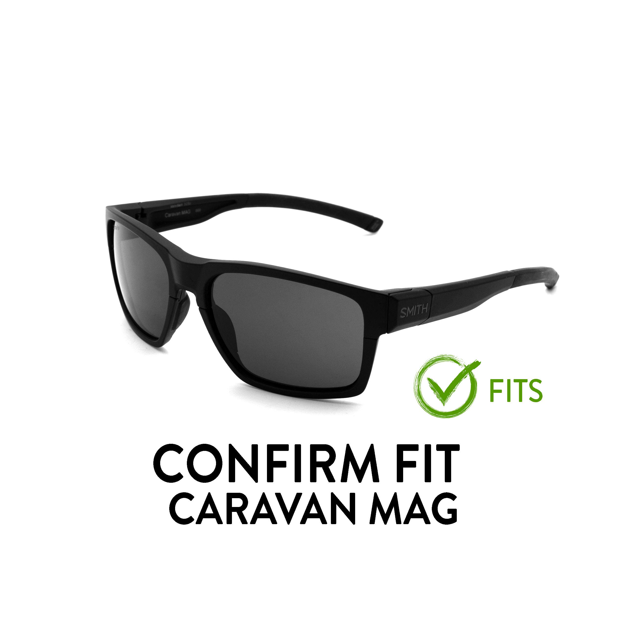 Apex Lenses Polarized Replacement Lenses for Smith Caravan MAG Sunglasses (Black)