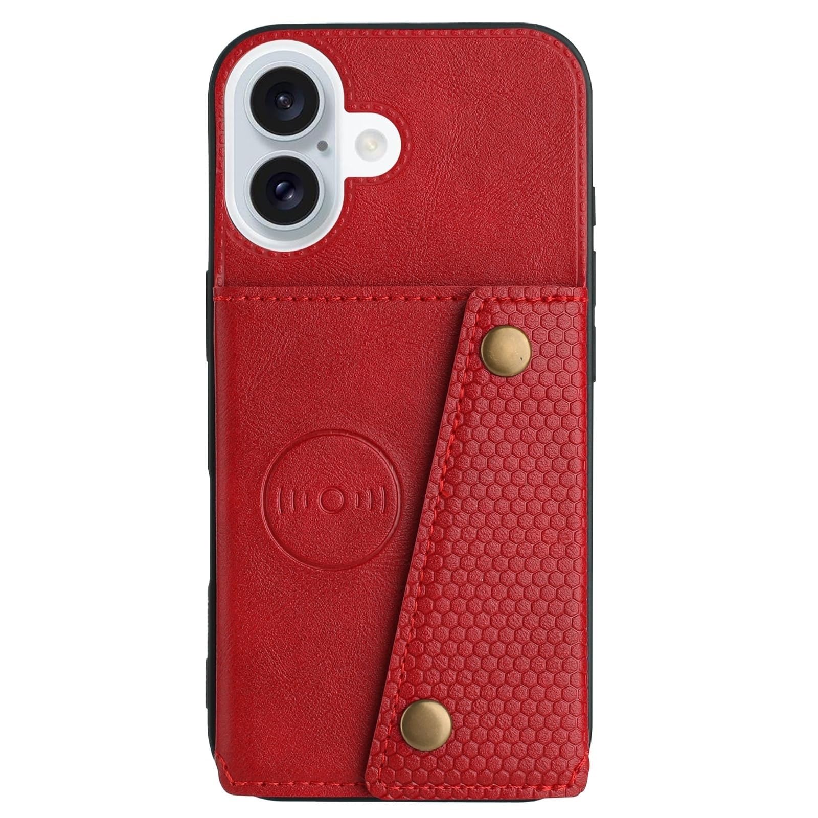 Étui iPhone 16 Pro Max en cuir rouge parfait pour les trajets en voiture