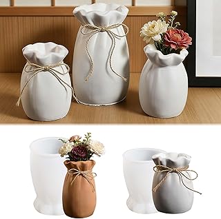2 Stück Vasen Silikonform FORMVERSITY, Silikonformen Gießformen Vasen Set Gießformen Silikon, Epoxidharz Formen Silikon Gipsformen Zum Gießen, Diy Blumenvase Silikonform für Bastelarbeiten