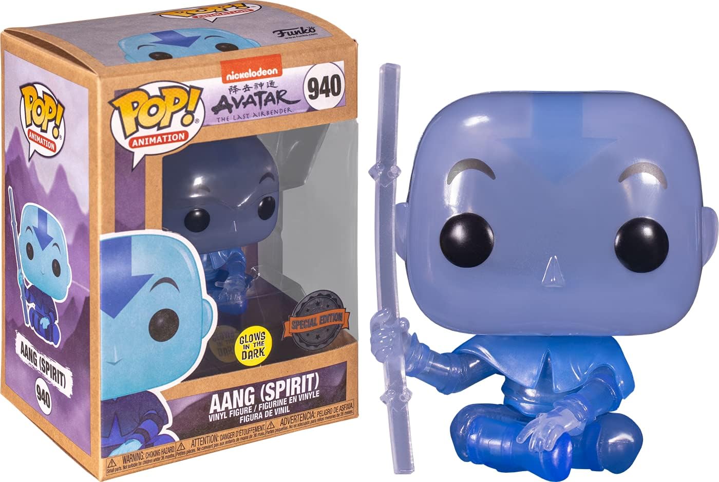 POP! Avatar: The Last Airbender 940 - Spirit Aang Glow in The Dark Special Edition, Multicolored