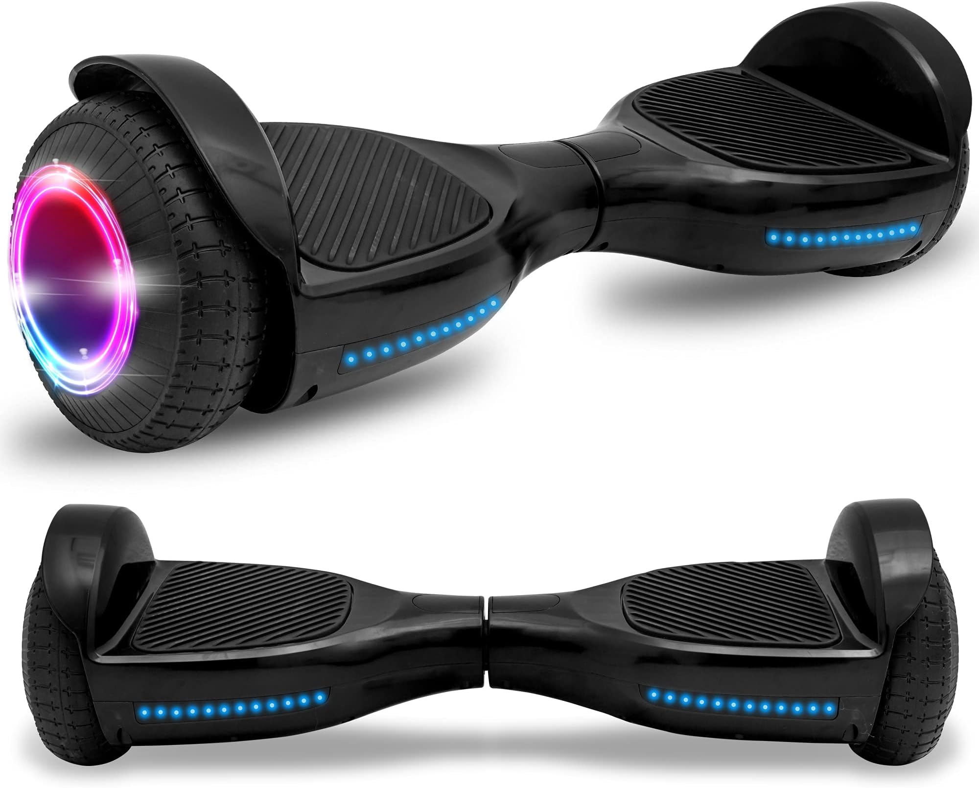 Beston Sports Hoverboard with LED Light Smart Self-Balancing 6.5'' Wheels Certified Ideal for Boys Girls Adults (STD-Midnight)