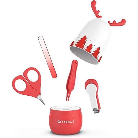 Set Manucure Bebe Par Arrnew Kit 4 En 1 Avec Etui Rose Coupe Ongles Ciseaux Lime Et Pince A Epiler Kit Soins Des Ongles Bebes Et Jeunes Enfants Sur Et Confortable Rouge