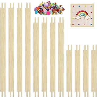 12 Sets Stretcher Bars for Needlework with 100 Tacks, 3 Sizes 12Pcs Wooden Canvas Splicing Stretcher Bars Needlepoint Embroidery Stitch Frame Set for Craft Art Supplies for Birthday Gift Cross Stitch