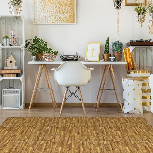 Miniatura 9 de Sorbus  Losetas de madera veteada, losetas de espuma entrelazada, mosaicos de 38" - Suelos gruesos de esteras de madera - Losetas para orillas -