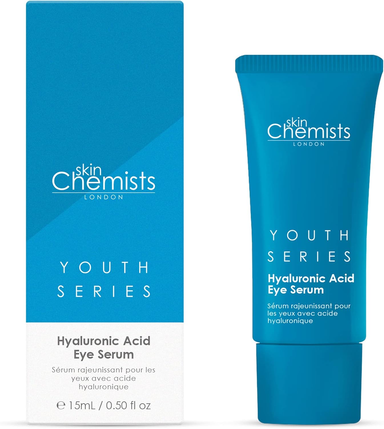 Skin Chemists Hyaluronic Acid Eye Serum with Aloe Vera, Natural Vitamin E 15ml, white, 15 ml (Pack of 1)