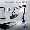 fduce sl40 + dynamic podcast microphone usb / xlr microphone set for gaming and streaming dynamic microphone with boom arm stand integrated head output mute button gain button