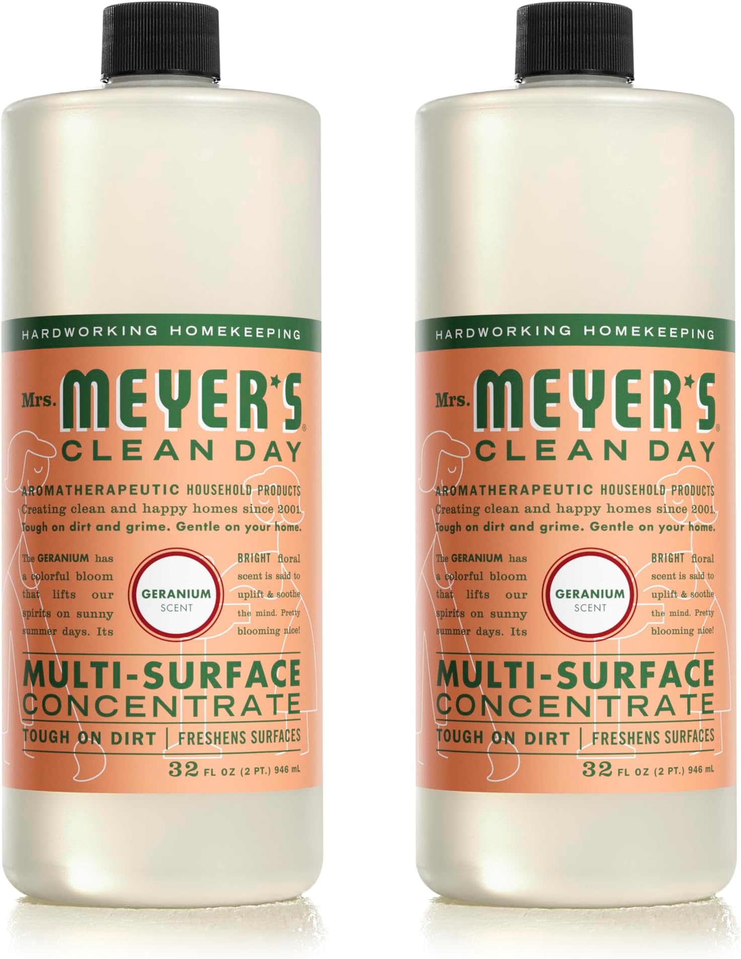 Mrs. Meyer's Multi Surface Concentrate, Rosemary, 32 Ounce (Pack of 5) Health