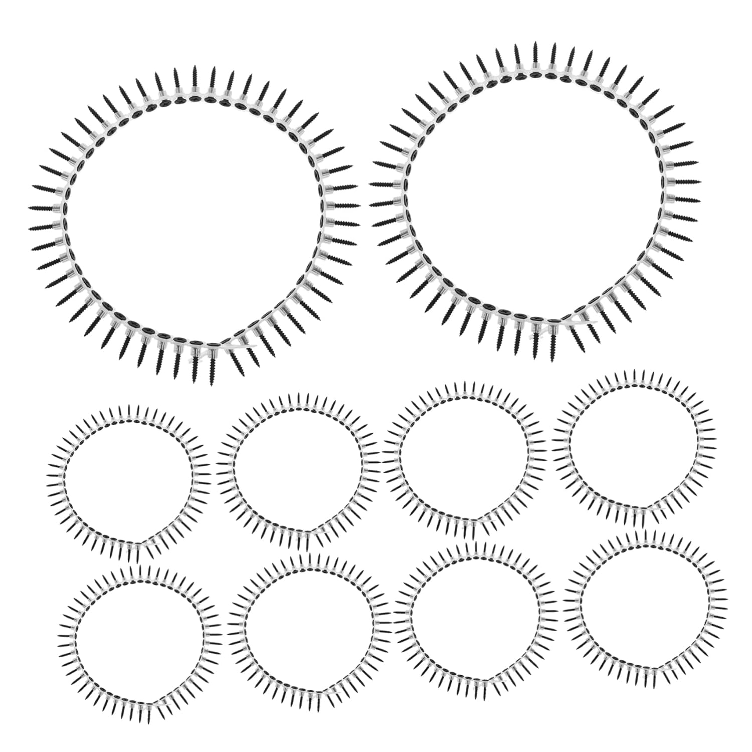 ORFOFE 1000pcs Drywall Screws and Anchors for Woodworking Plastic Chain Screws for Wall Fastening and Picture Hanging Quick Setup and Reliable Performance