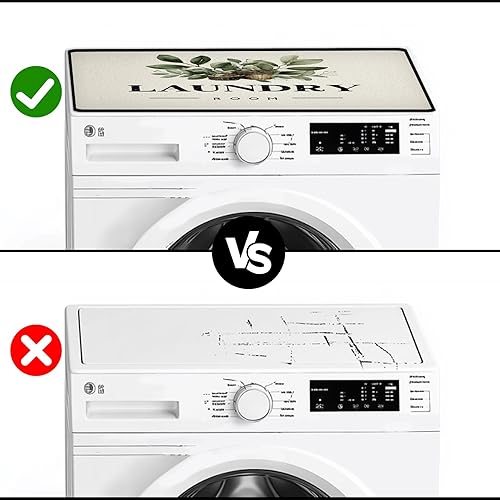 Miniatura 6 de Tapete antideslizante para cubierta superior para lavadora y secadora, almohadilla protectora a prueba de polvo con múltiples diseños de patrones