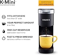 Vista 2 de Cafetera Keurig K-Mini, certificada reacondicionada, negra (Renovada)