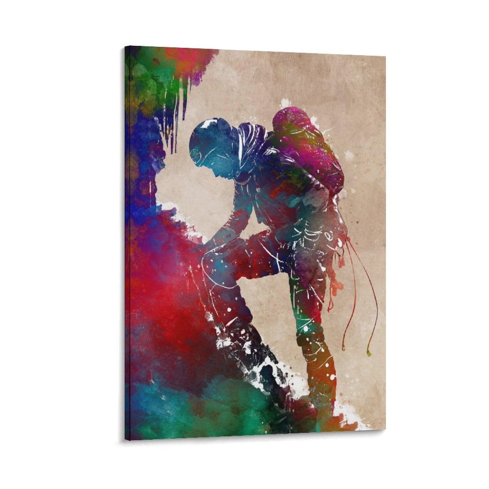 POLIUAWS Bergsteiger-Klettersport-Poster, Leinwandbild, Wanddekoration, moderner Kunstdruck für Zuhause, 20x30 Zoll (50x75 cm)