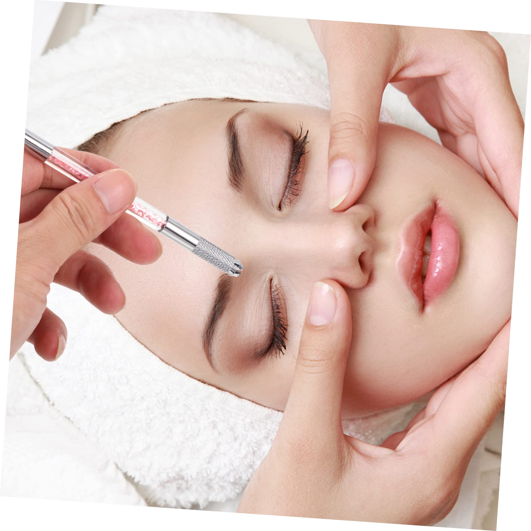 10 Stück Microblading Augenbrauenstifte mit Doppeltem Kopfdesign aus Abs Wasserfest und Langlebig für Natürliches Augenbrauen Tattoo und Make Up