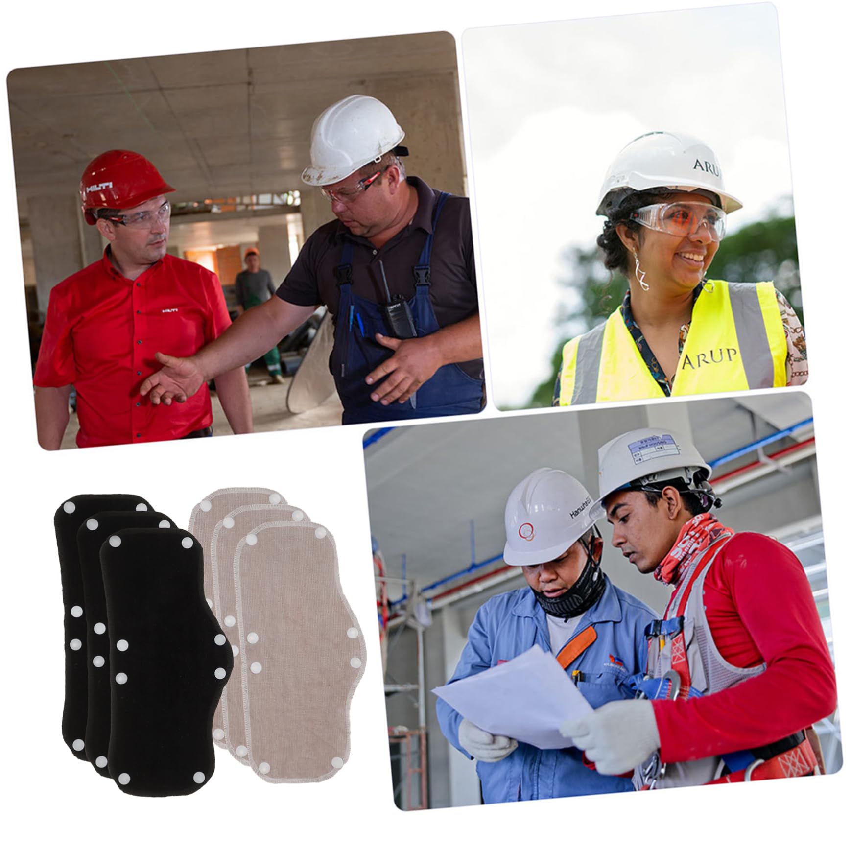 UKCOCO 30piezas Bandas Absorbentes De Sudor para Casco De Seguridad Pack De Reutilizables y Lavables Compatibles Casco Industrial Diseño Ergonómico