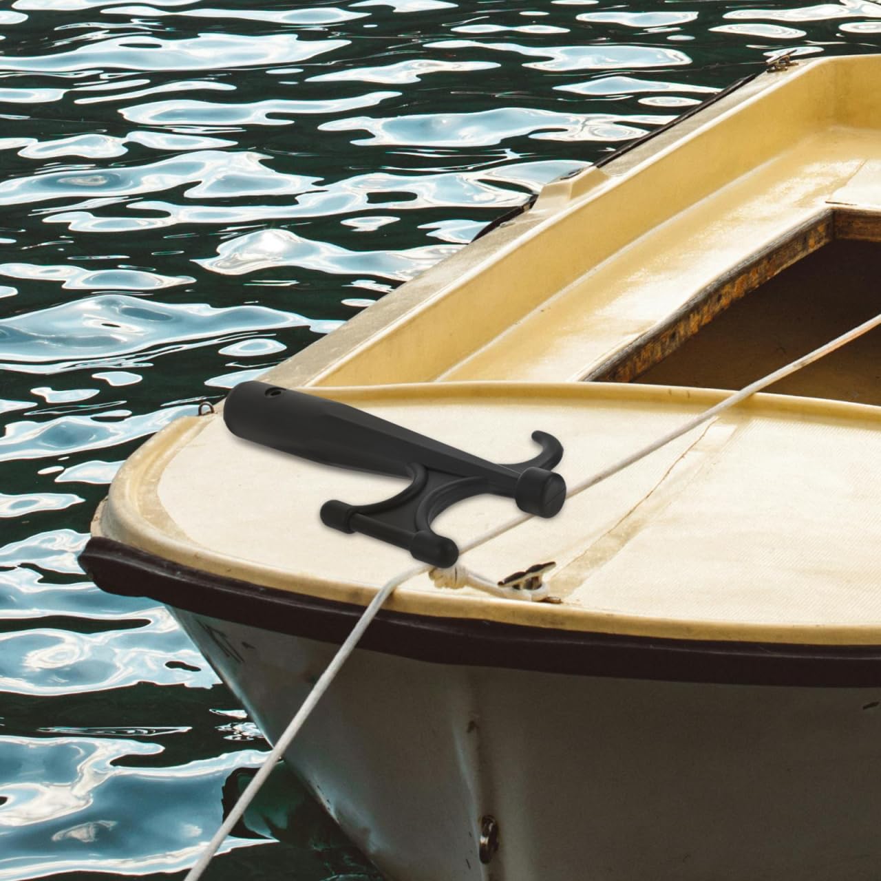 UPKOCH Spitzhacke Dock-Hardware Bootszubehör Hakenkopf für Rettungsboote teleskopisch Bootshaken Boot Haken Mehrzweck Kajakhaken Schwimmhaken für Verlängerungsstange Nylon Black