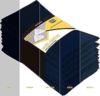 Vista 17 de Utopia Kitchen - Servilletas de tela negras [paquete de 12, 50 x 50 cm], mezcla de algodón absorbente, lavables y reutilizables para cena