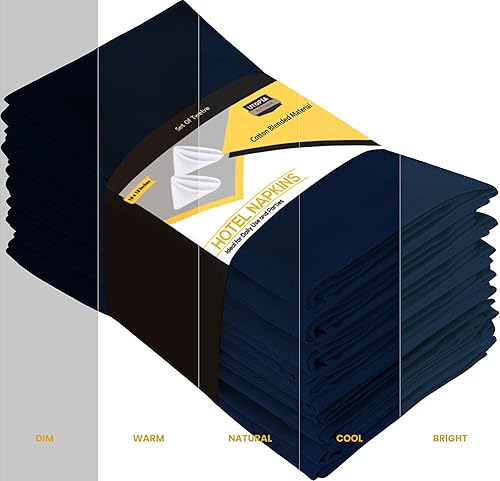 Vista 23 de Utopia Kitchen - Servilletas de tela color gris acero, 12 unidades, 18 x 18 pulgadas, mezcla de algodón, lavables y reutilizables, para hotel