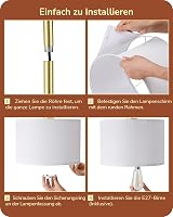 EDISHINE arany ívlámpa állólámpa linen árnyékolóval, E27 LED, 160 cm, nappali hálószoba 6