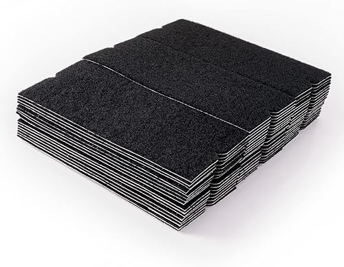 FOSHIO Repuesto de fieltro de tela autoadhesiva precortada estándar negra para escobilla de goma de 4 pulgadas, herramientas de aplicación de vinilo