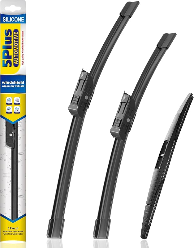 Palhetas de limpador de para-brisa de silicone 5 PLUS para Honda HR-V 2023 a 2026 – Kit com 3