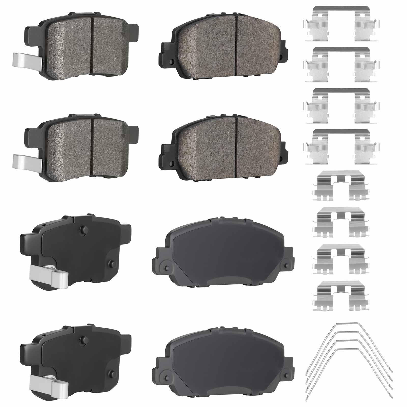 TadaMark 8PCS Brake Pads (Front Ceramic / Rear Semi-Metal)